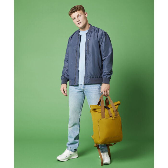 Recycled twin handle roll-top laptop backpack Thumbnail