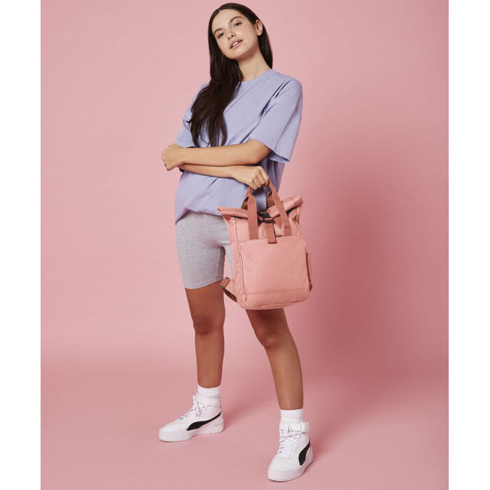 Recycled mini twin handle roll-top backpack Thumbnail