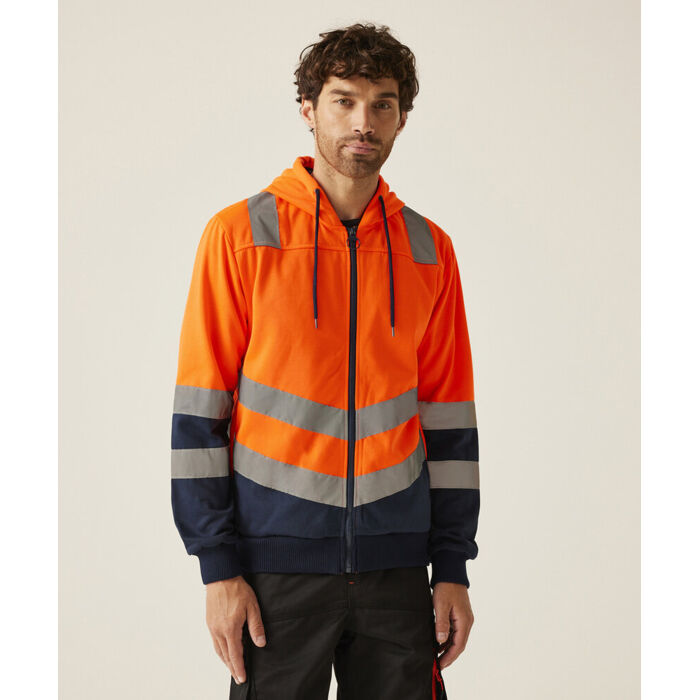 Pro hi-vis full zip hoodie Thumbnail