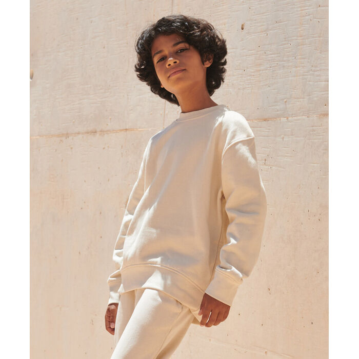 Kids sustainable fashion curved hem sweatshirt Thumbnail