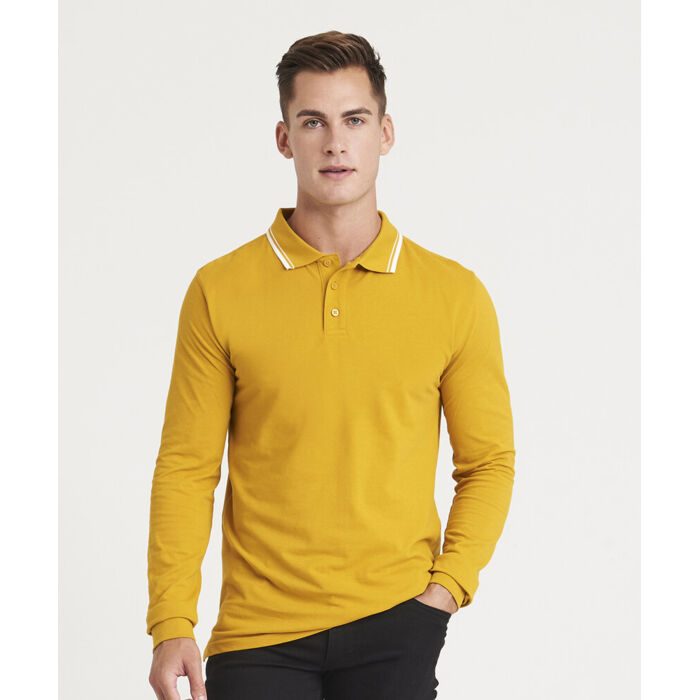 Long sleeve tipped 100 polo Thumbnail