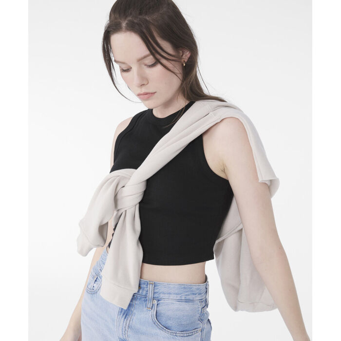 Women’s micro rib muscle crop tank Thumbnail