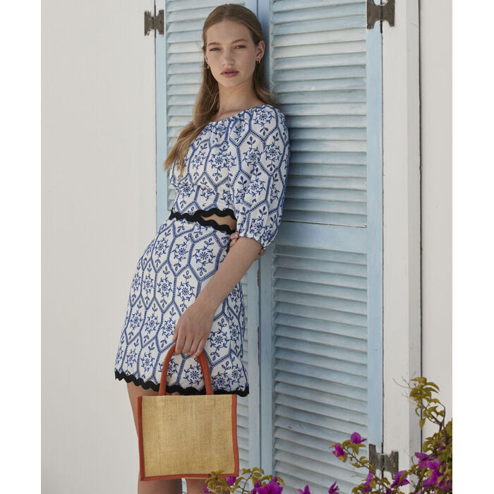 Natural starched jute mini gift bag Thumbnail