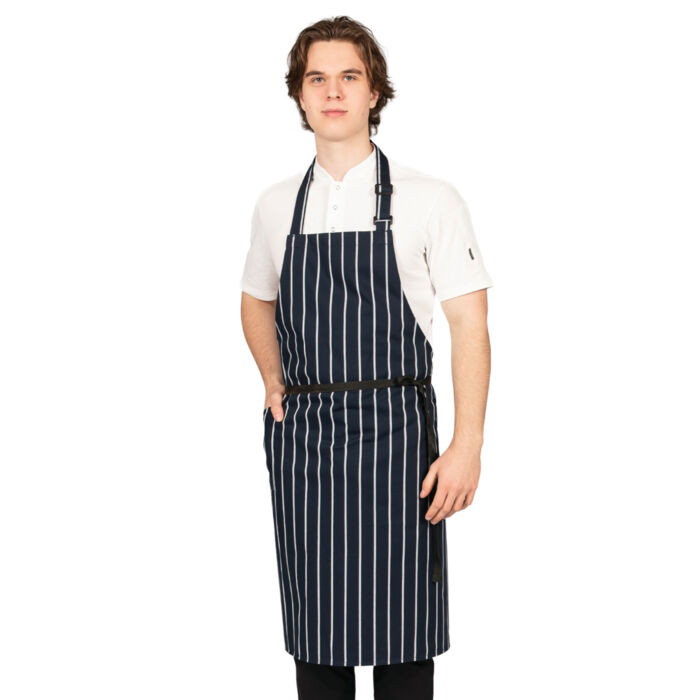 Woven Butchers Stripe Apron Thumbnail