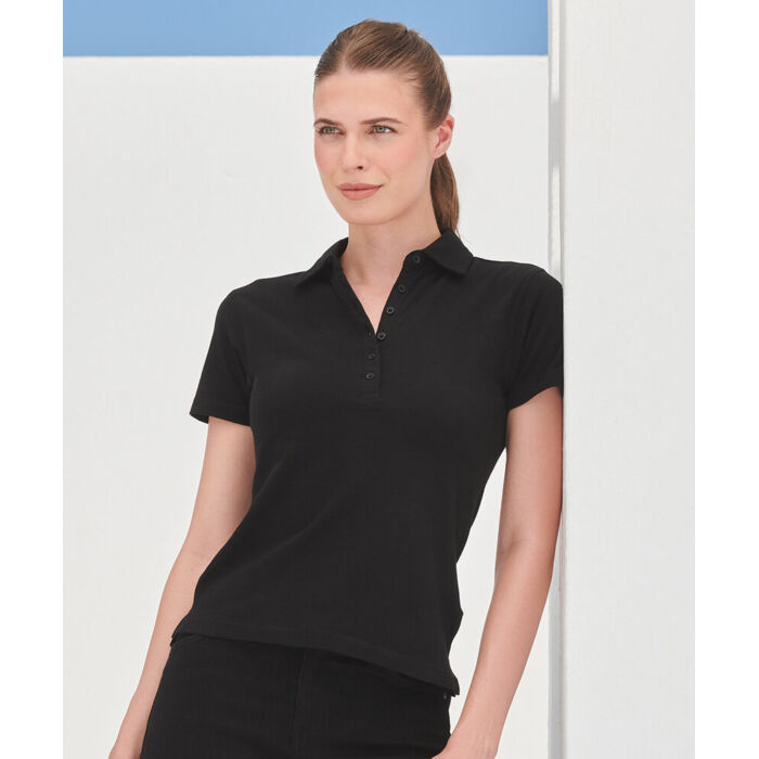 Women's short sleeve stretch polo Thumbnail