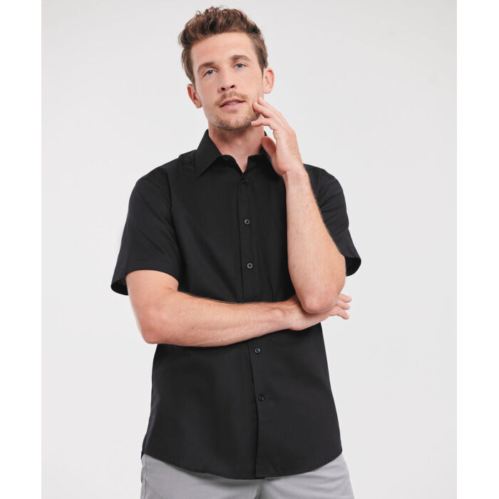 Short sleeve easycare tailored Oxford shirt Thumbnail