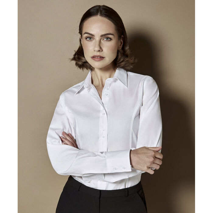 Women's city business blouse long sleeve Thumbnail
