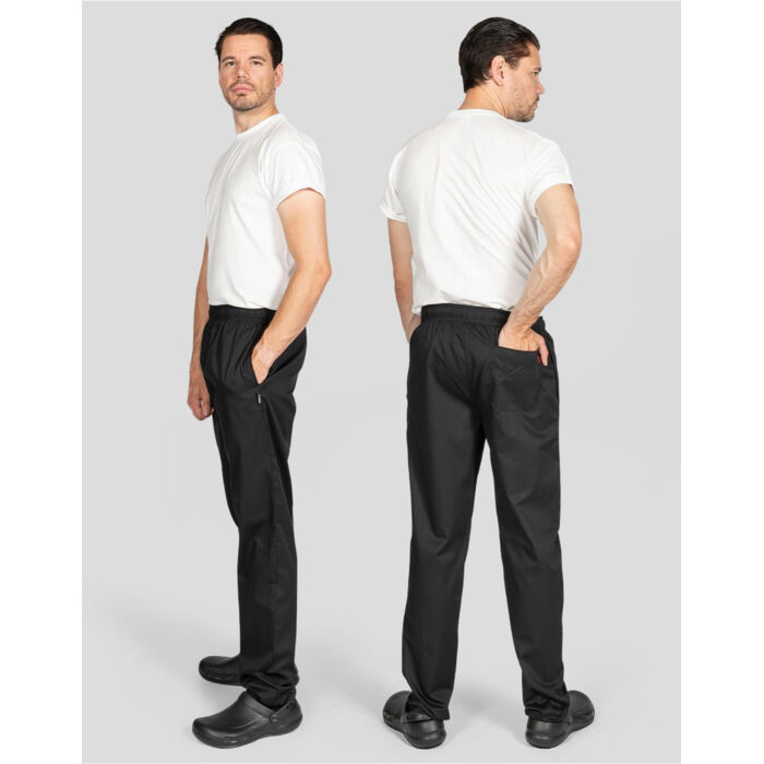 Unisex Elasticated Black Trouser Thumbnail