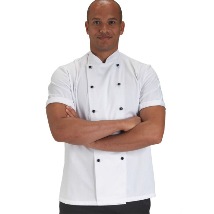 Removable Stud Short Sleeve Chef's Jacket Thumbnail
