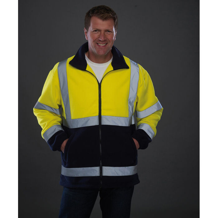 Hi-vis heavyweight fleece jacket (HVK08) Thumbnail