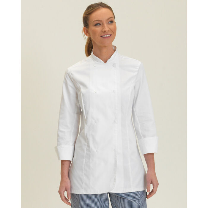 Ladies' Long Sleeve Fitted Chef's Jacket Thumbnail