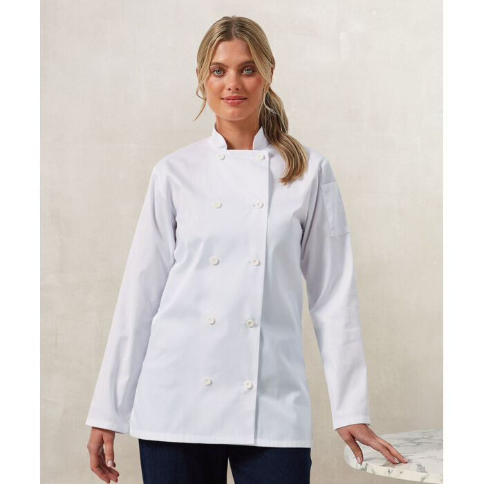 Women's long sleeve chef's jacket Thumbnail