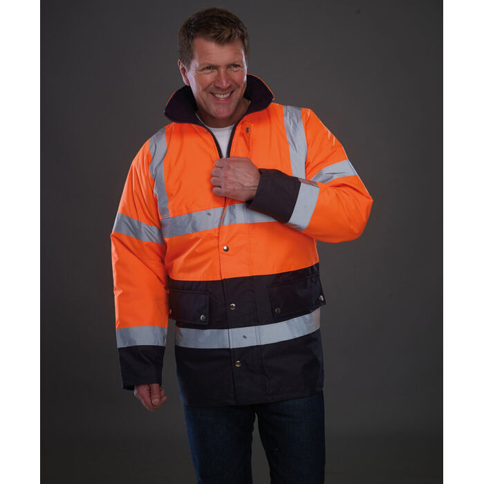 Hi-vis two-tone motorway jacket (HVP302) Thumbnail