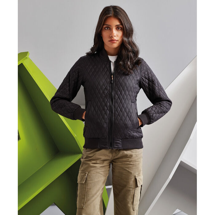 Women's quilted flight jacket Thumbnail
