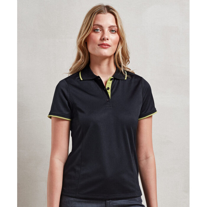 Women's contrast Coolchecker® polo Thumbnail