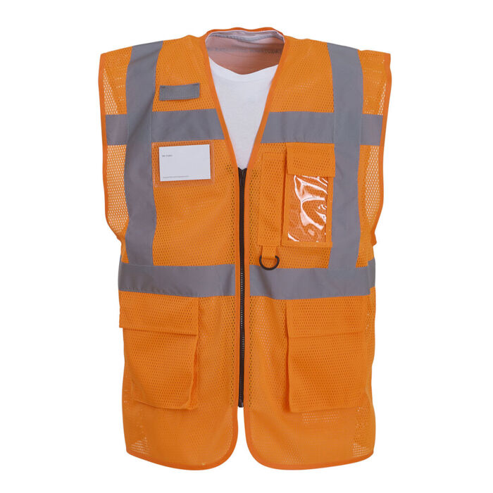 Hi-vis top cool open-mesh executive waistcoat (HVW820) Thumbnail