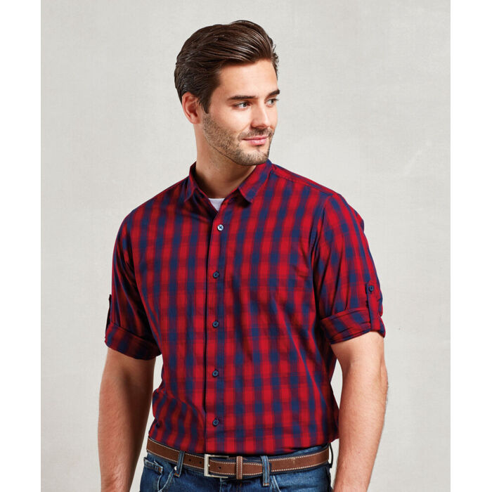 Mulligan check cotton long sleeve shirt Thumbnail