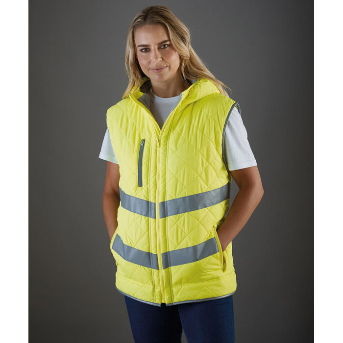 Hi-vis Kensington hooded gilet (HV007) Thumbnail