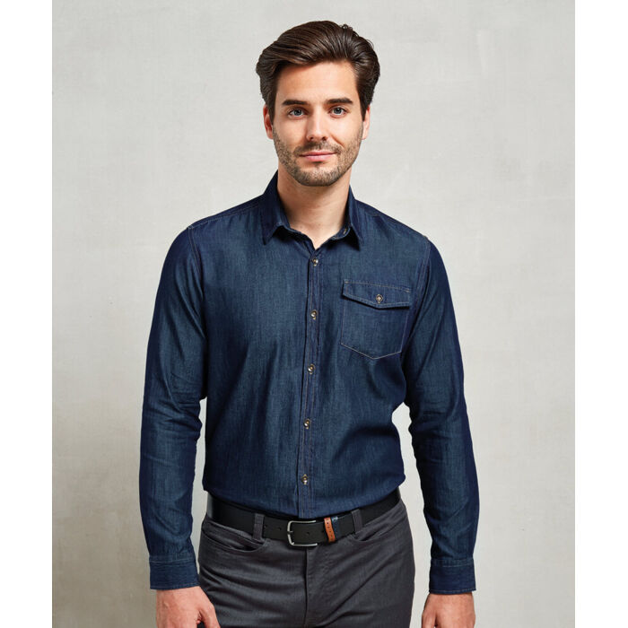 Jeans stitch denim shirt Thumbnail