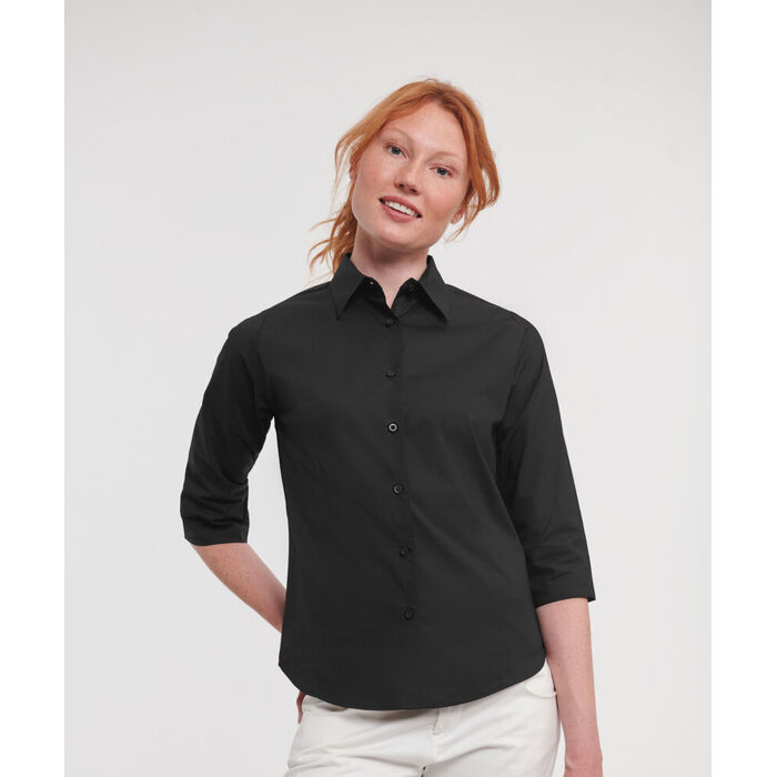 Women's ¾ sleeve easycare fitted shirt Thumbnail