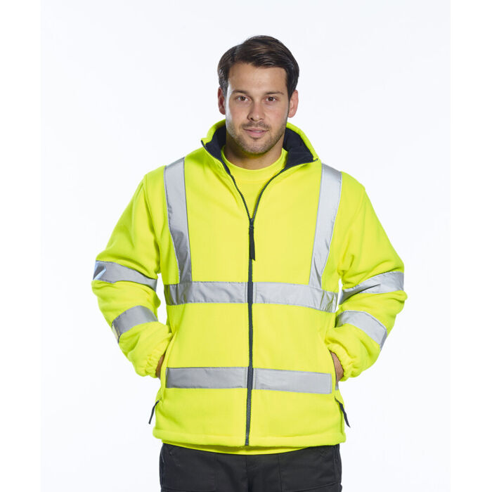 Hi-vis mesh lined fleece (F300) Thumbnail
